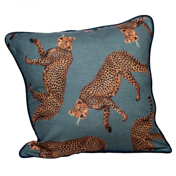 Leopards on Blue