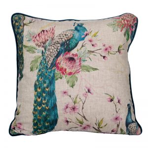 Peacock with Proteas