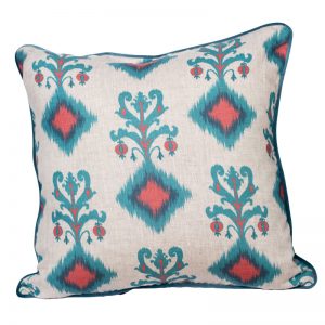 Teal and Orange Ikat