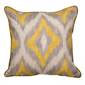 Yellow and Grey Ikat