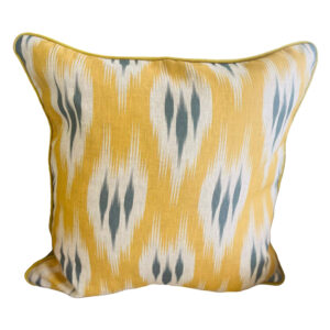 Yellow and Navy Ikat