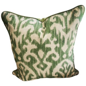 Grass green Ikat